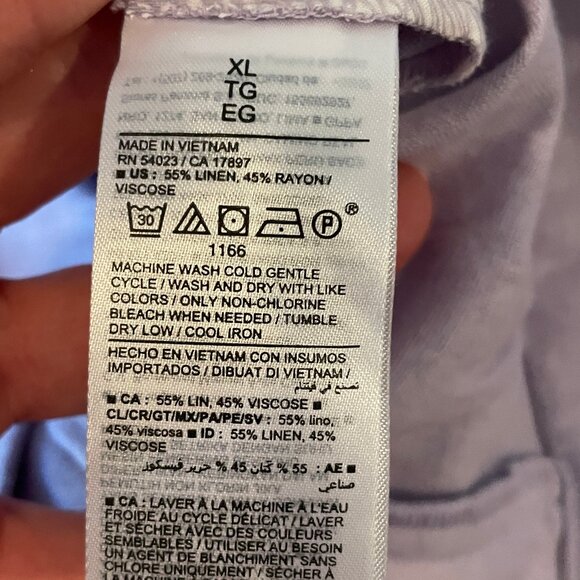 Linen blend shorts size XL in lavender/pastel purple - Picture 5 of 5